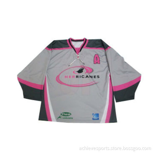 Custom hockey jerseys for ice hockey clubs, made of 100% polyester